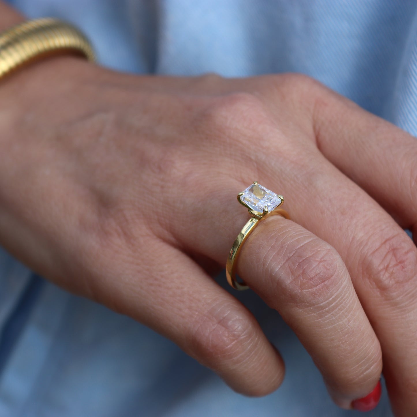 ANILLO MEI. Anillo en Plata de Ley 925 bañado en oro