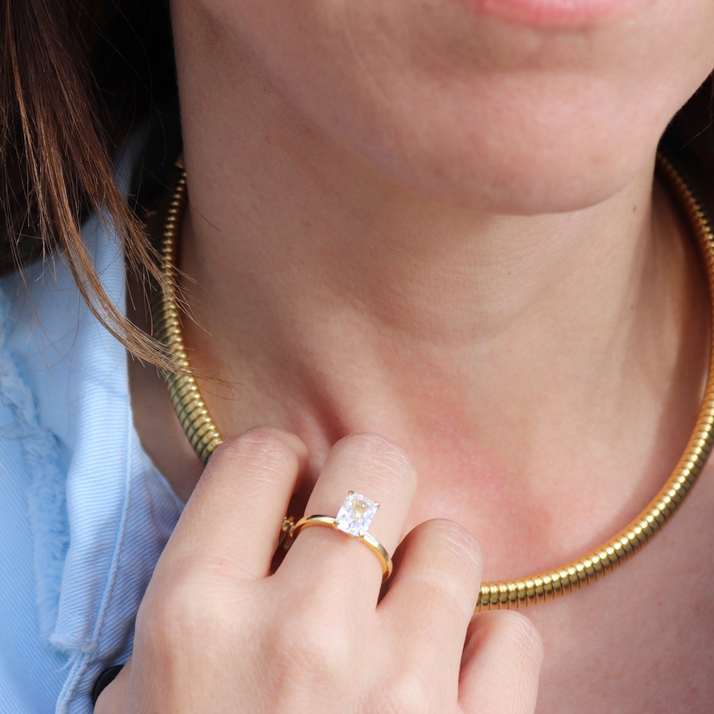 ANILLO MEI. Anillo en Plata de Ley 925 bañado en oro