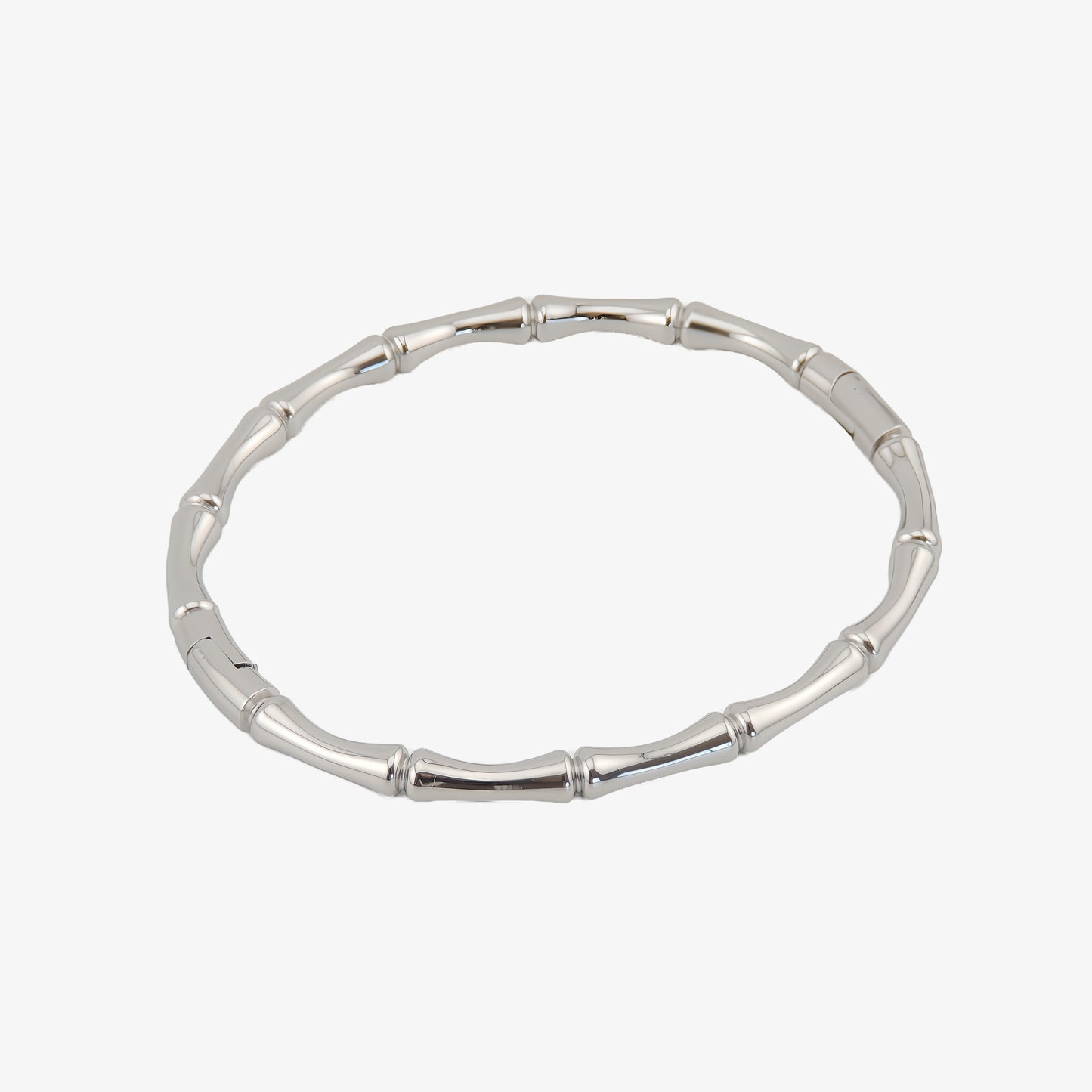 BRAZALETE BELINDA. Pulsera brazalete rígido de acero inoxidable