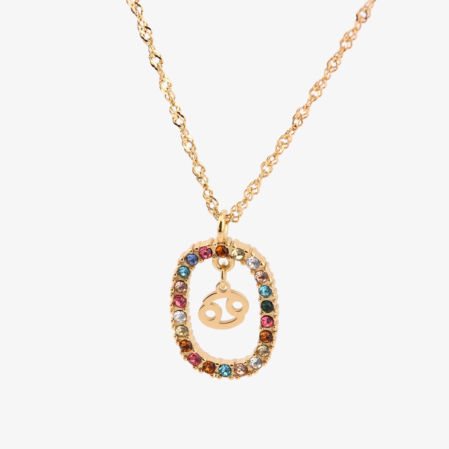 COLLAR ROMA. Collar con signo del zodiaco en Plata de Ley 925 bañada en oro de 18K