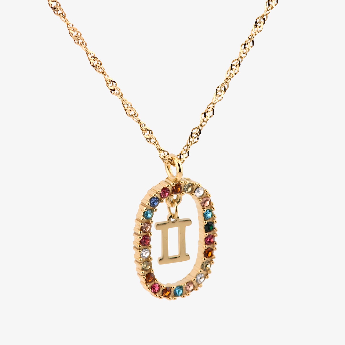 COLLAR ROMA. Collar con signo del zodiaco en Plata de Ley 925 bañada en oro de 18K
