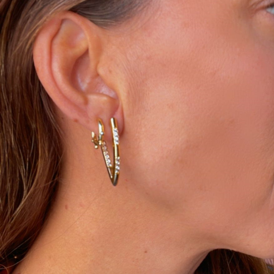 PENDIENTES GALILEA. Pendientes en Plata de Ley bañados en oro de 18K