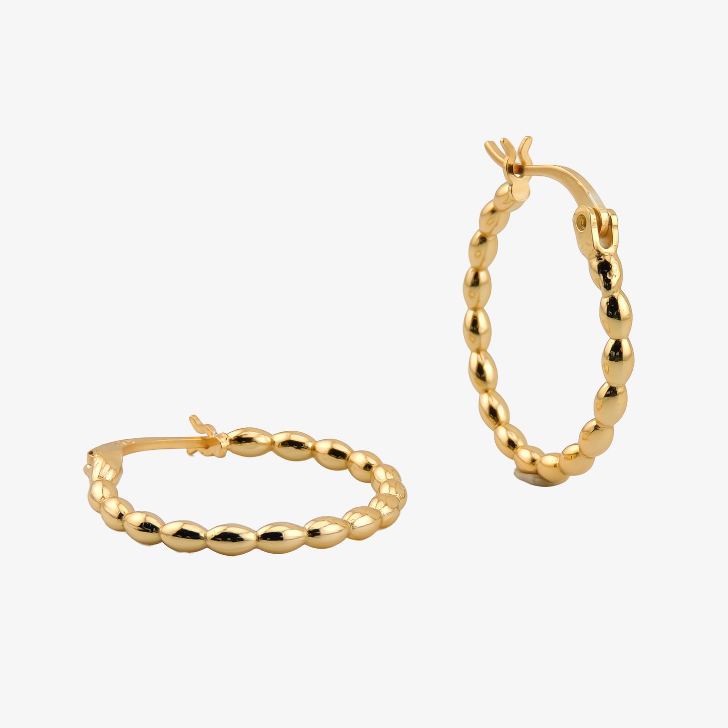 PENDIENTES AURORA. Aros en Plata de Ley 925 bañada en oro