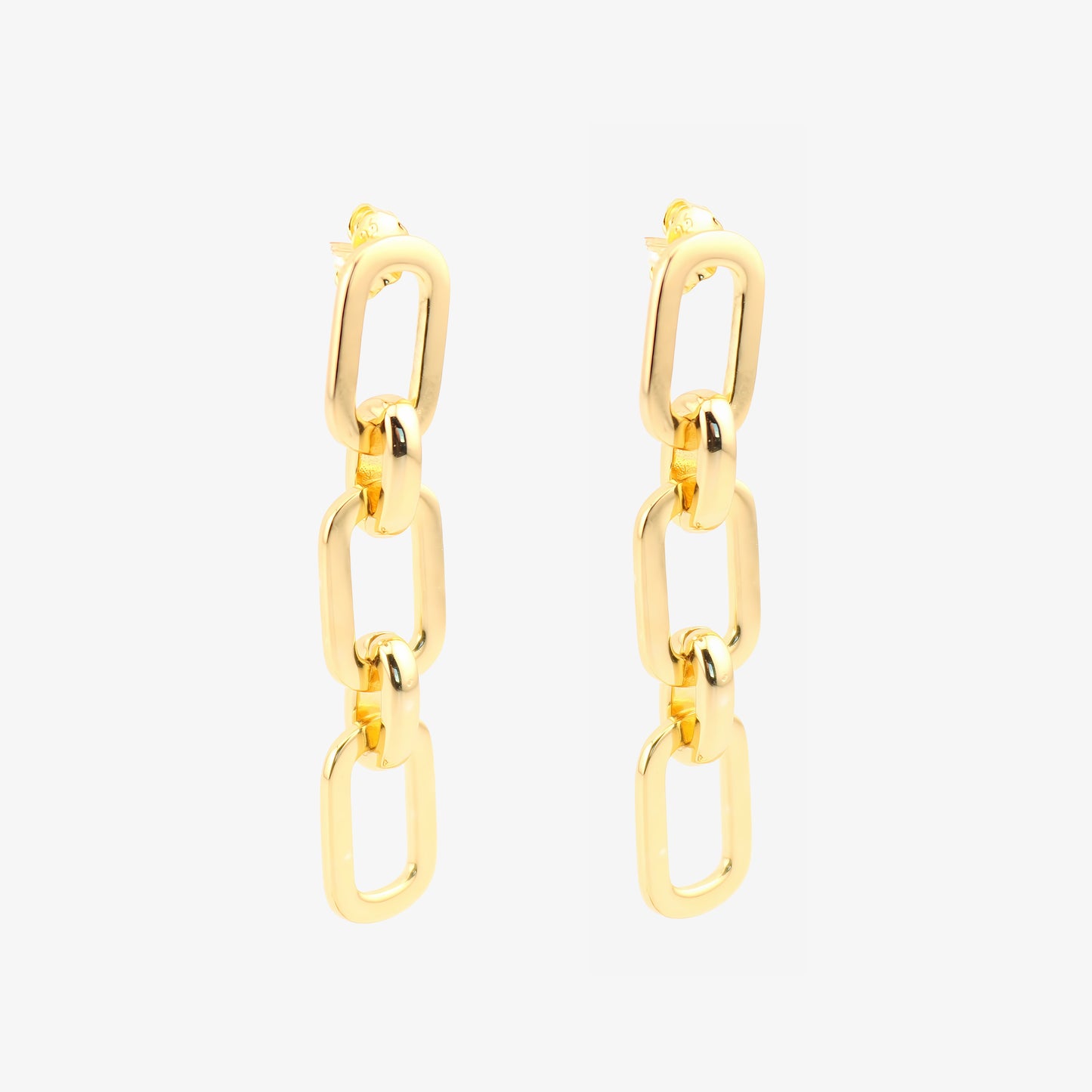 PENDIENTES BRUNA. Pendientes largos en Plata de Ley 925 bañada en oro 18k