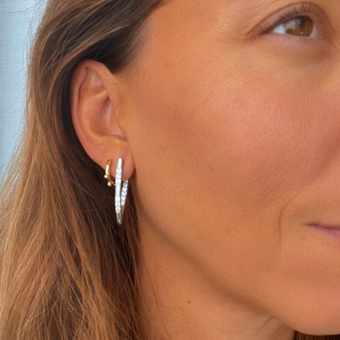 PENDIENTES GALILEA. Pendientes en Plata de Ley bañados en oro de 18K