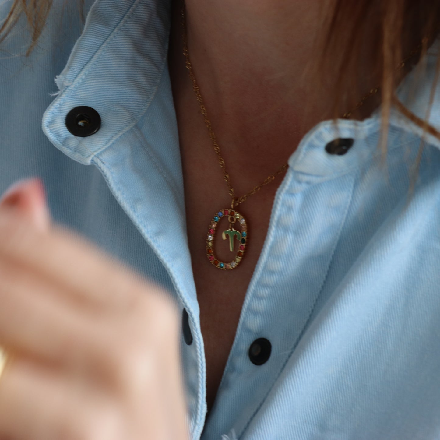 COLLAR ROMA. Collar con signo del zodiaco en Plata de Ley 925 bañada en oro de 18K