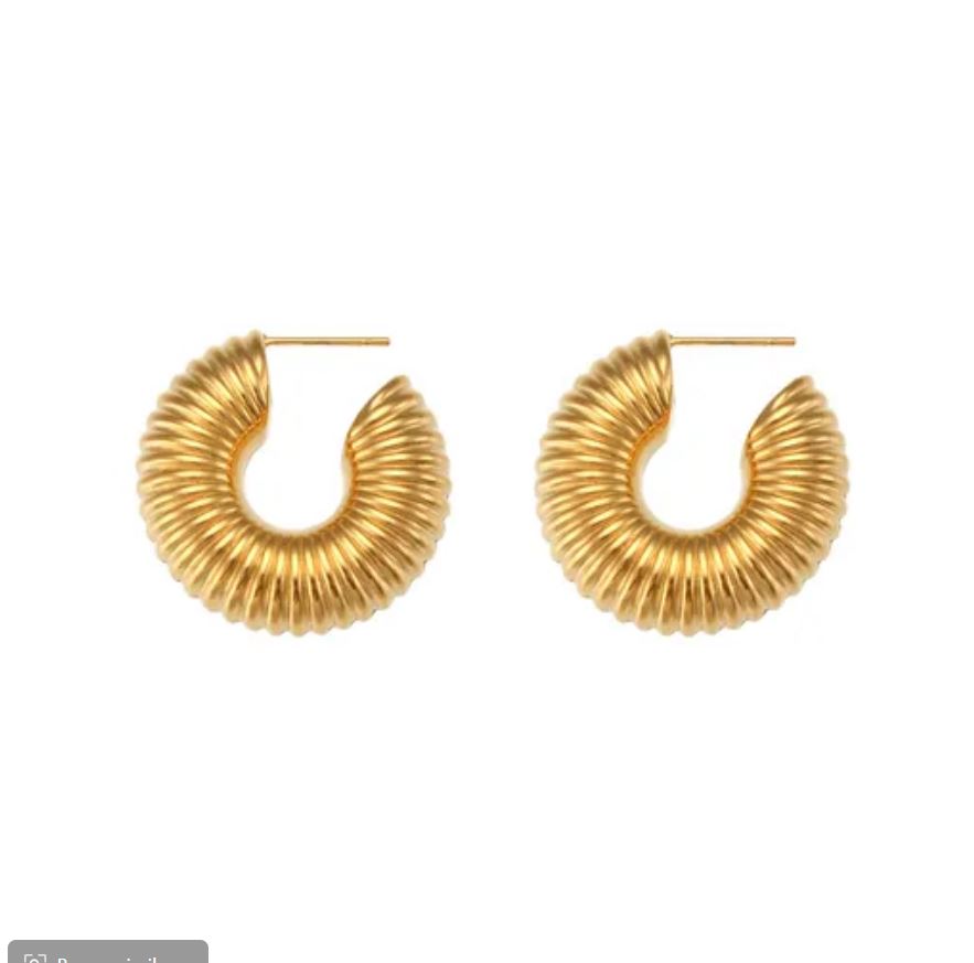 PENDIENTES MASIEL. Aros de acero inoxidable bañados en oro