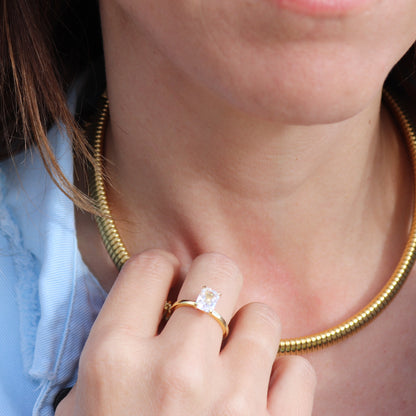 ANILLO MEI. Anillo en Plata de Ley 925 bañado en oro