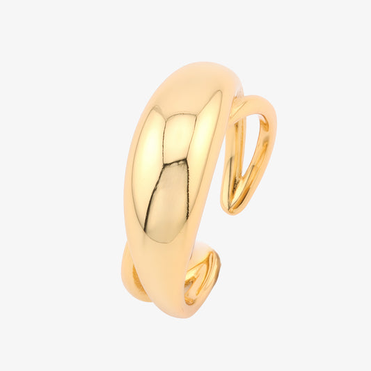 ANILLO OFELIA. Anillo ajustable en Plata de Ley 925 bañado en oro de 18 K
