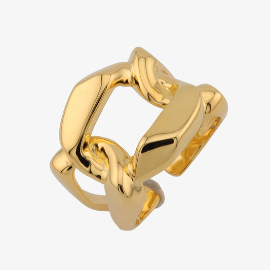 ANILLO VERA. Anillo ajustable en Plata de Ley 925 bañado en oro de 18 K