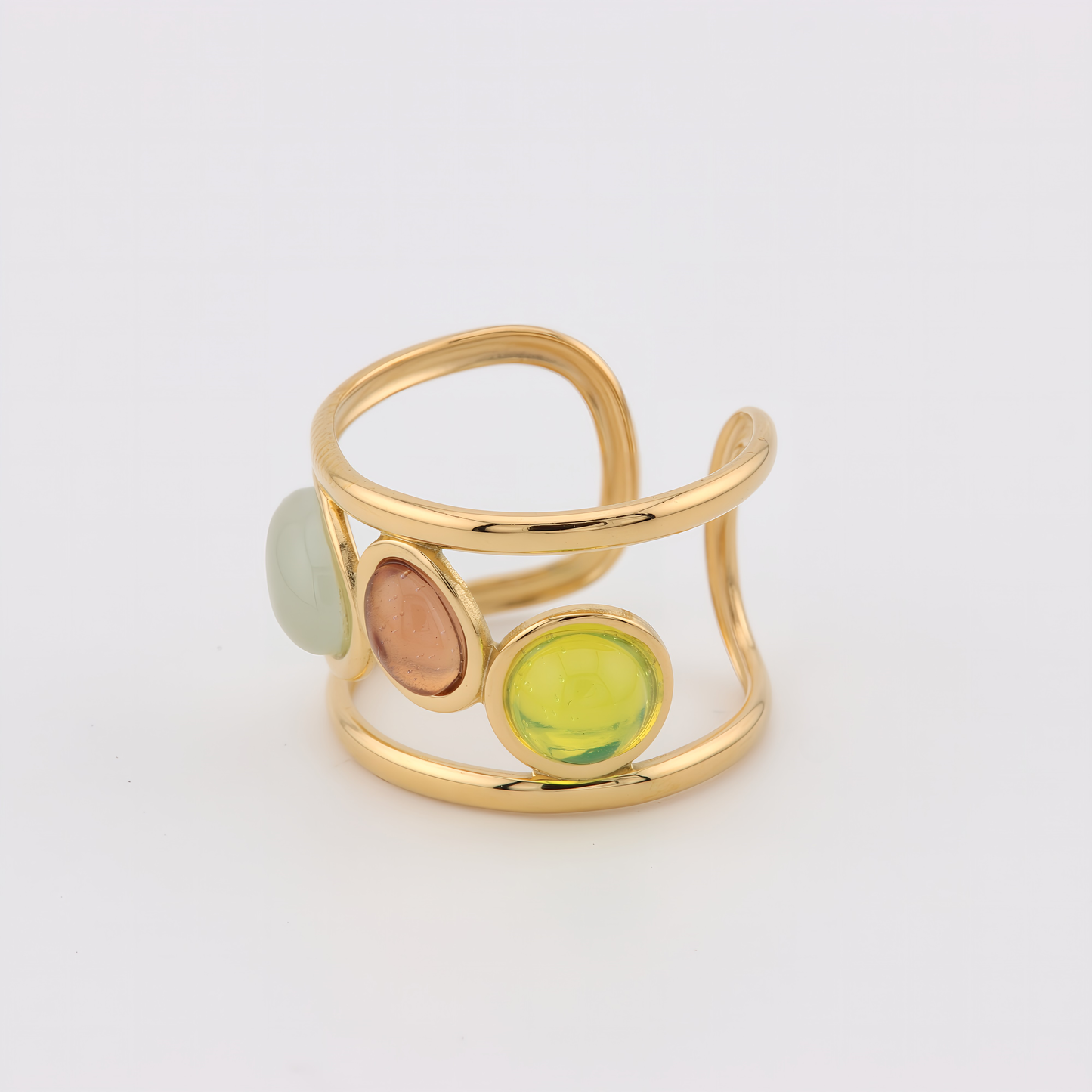 ANILLO SIGRID CON TRIO DE PIEDRAS