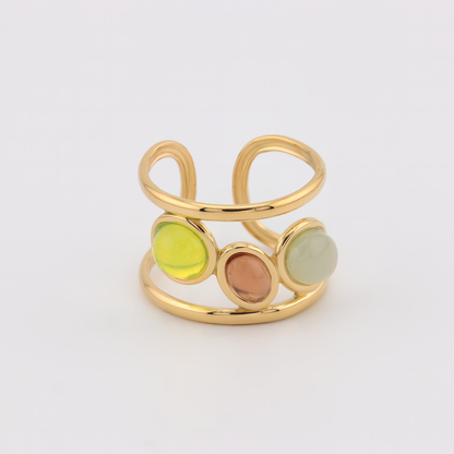 ANILLO SIGRID CON TRIO DE PIEDRAS