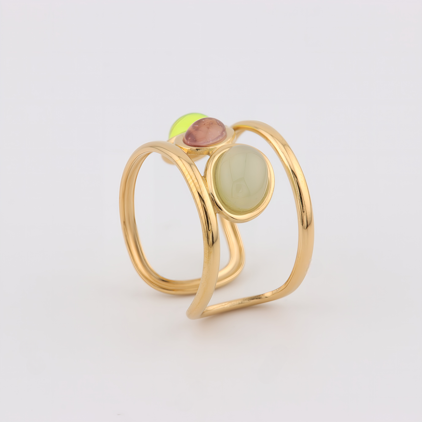 ANILLO SIGRID CON TRIO DE PIEDRAS