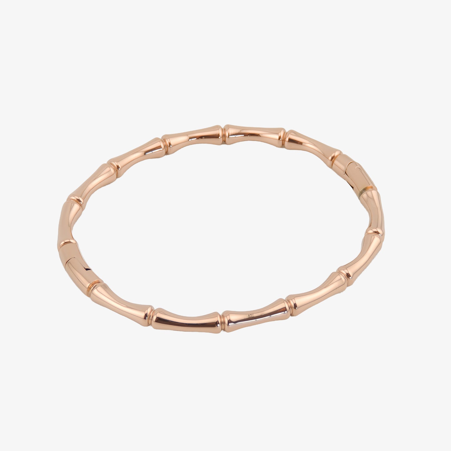 BRAZALETE GADEA. Brazalete rígido de acero inoxidable bañado en oro rosa