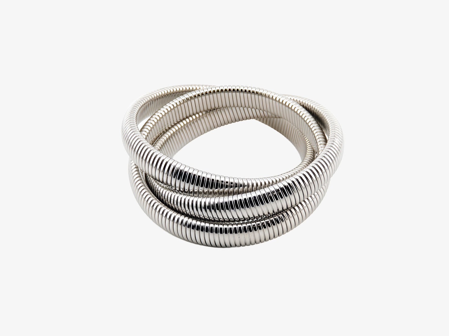 PULSERA LISA. Pulsera trío elástica de acero inoxidable