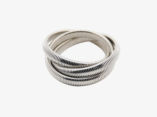 PULSERA LISA. Pulsera trío elástica de acero inoxidable