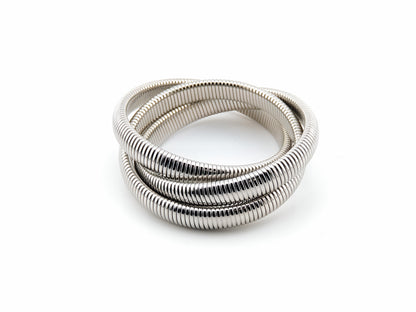 PULSERA LISA. Pulsera trío elástica de acero inoxidable