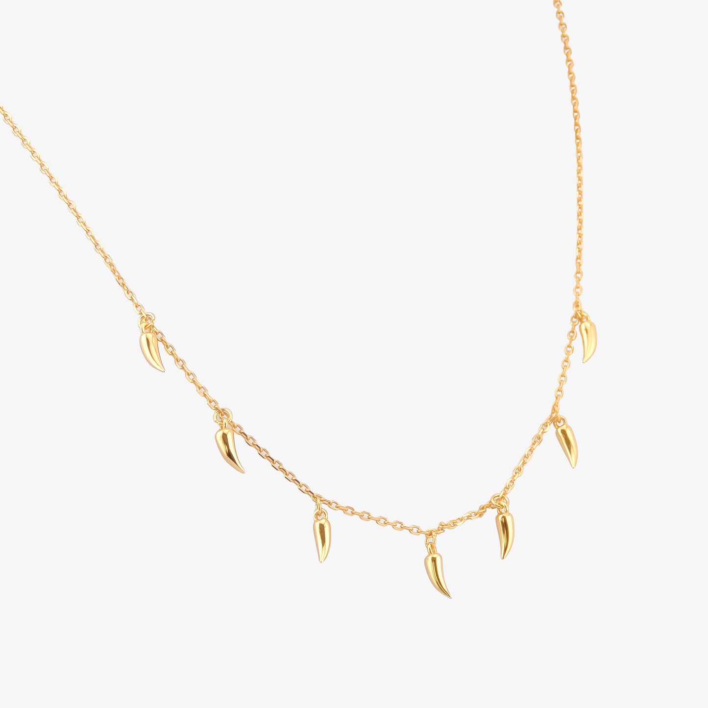 COLLAR ANDREA. Cadena de Plata de Ley 925 con detalles en forma de jalapeño