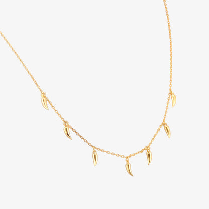 COLLAR ANDREA. Cadena de Plata de Ley 925 con detalles en forma de jalapeño