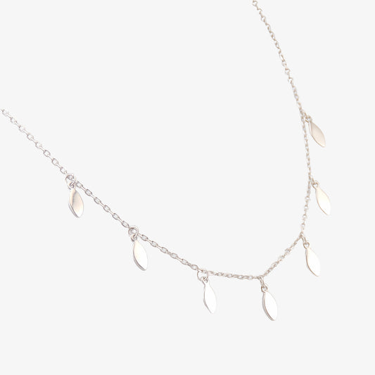 COLLAR KALA. Collar de plata de ley 925 con colgantes en forma de gotas