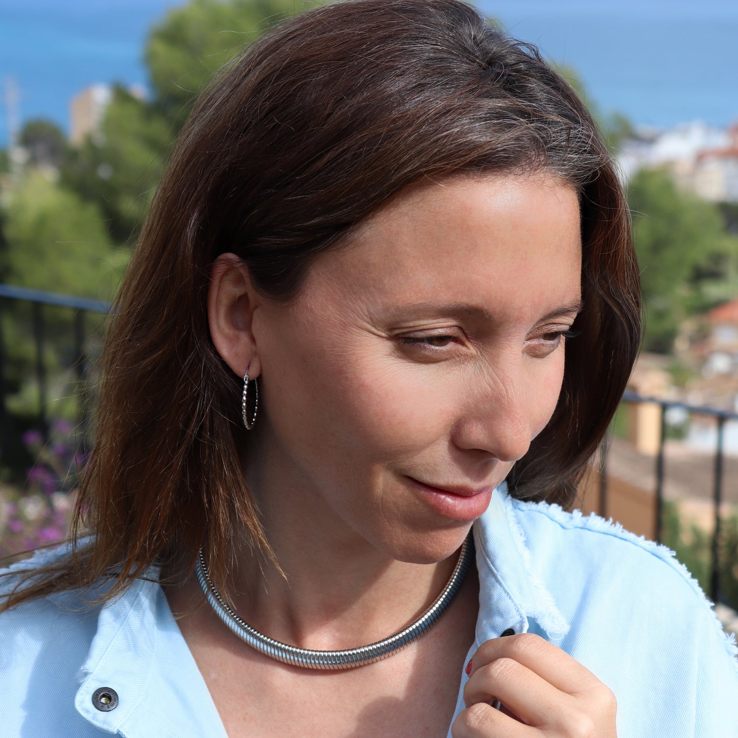PENDIENTES PALOMA. Aros en Plata de Ley 925