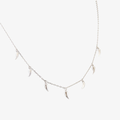 COLLAR NEREA. Cadena de Plata de Ley 925 con detalles en forma de jalapeño