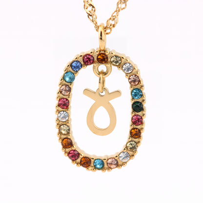 COLLAR ROMA. Collar con signo del zodiaco en Plata de Ley 925 bañada en oro de 18K