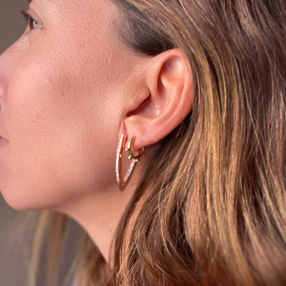 PENDIENTES GALILEA. Pendientes en Plata de Ley bañados en oro de 18K