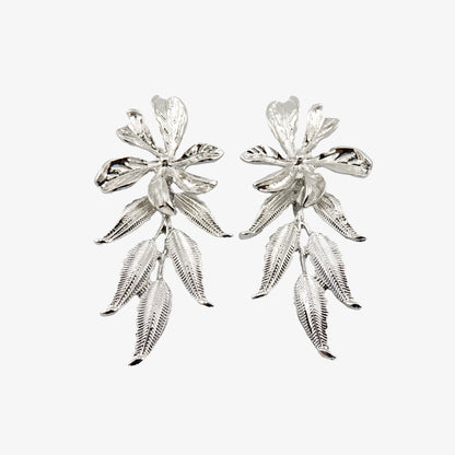 PENDIENTES ALBA. Pendientes largos en color plata