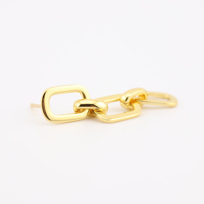 PENDIENTES BRUNA. Pendientes largos en Plata de Ley 925 bañada en oro 18k