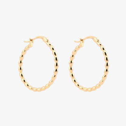 PENDIENTES ELVIRA. Aros en Plata de Ley 925 bañada en oro