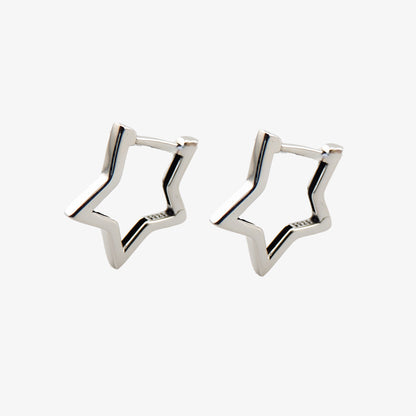 PENDIENTES LARA. Pendientes de plata de ley 925 con forma de estrella