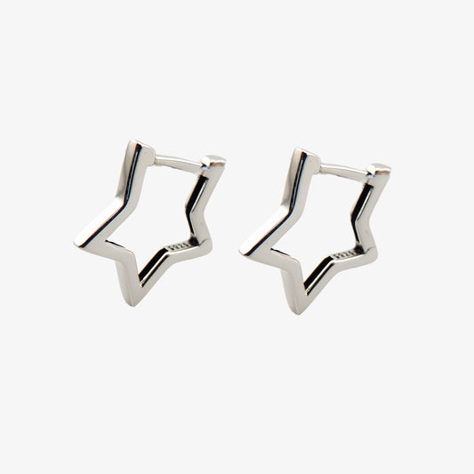 PENDIENTES LARA. Pendientes de plata de ley 925 con forma de estrella