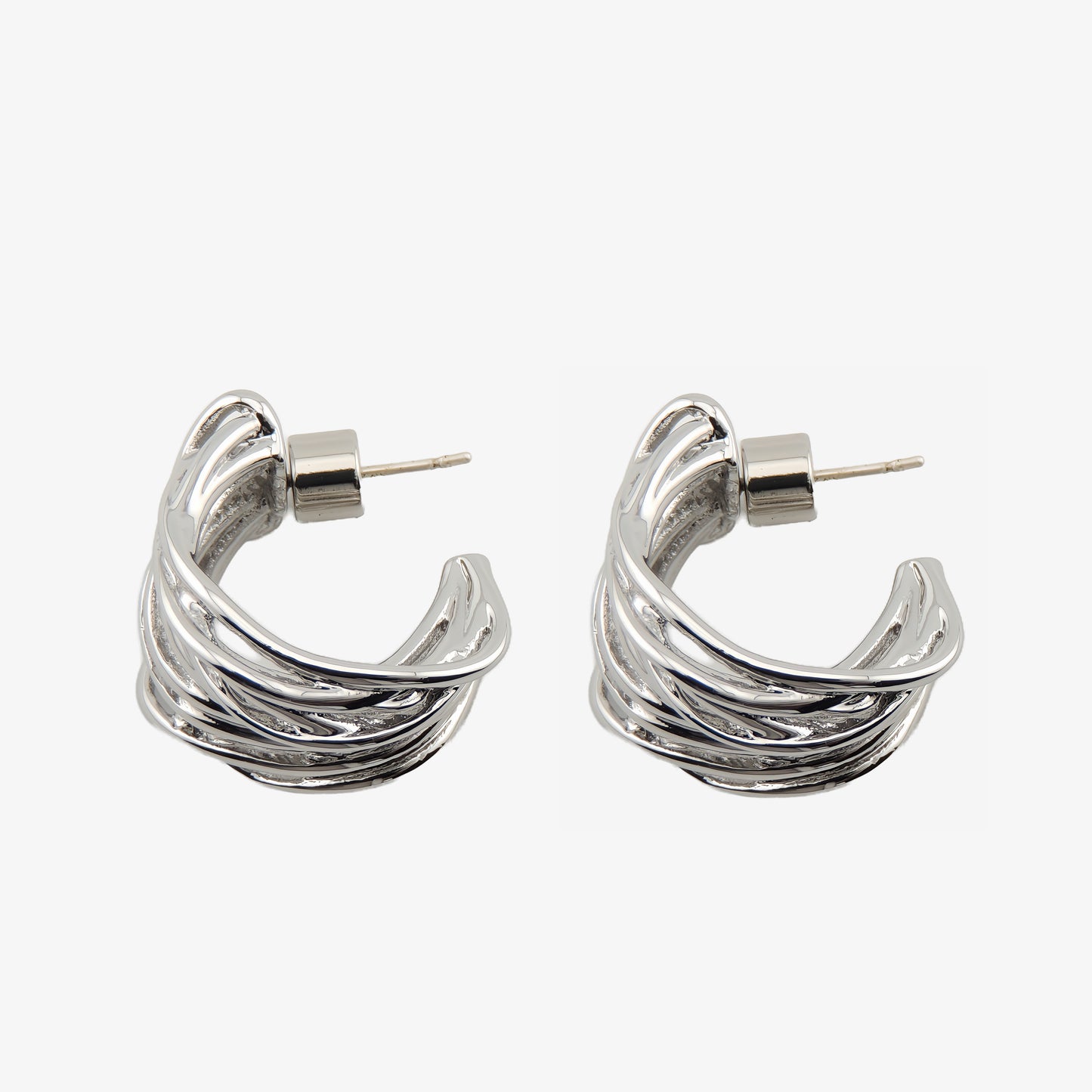 PENDIENTES MIRANDA. Aros en plata de Ley 925