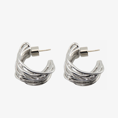 PENDIENTES MIRANDA. Aros en plata de Ley 925