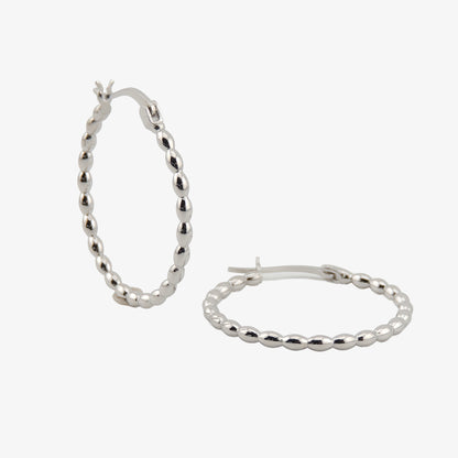 PENDIENTES PALOMA. Aros en Plata de Ley 925