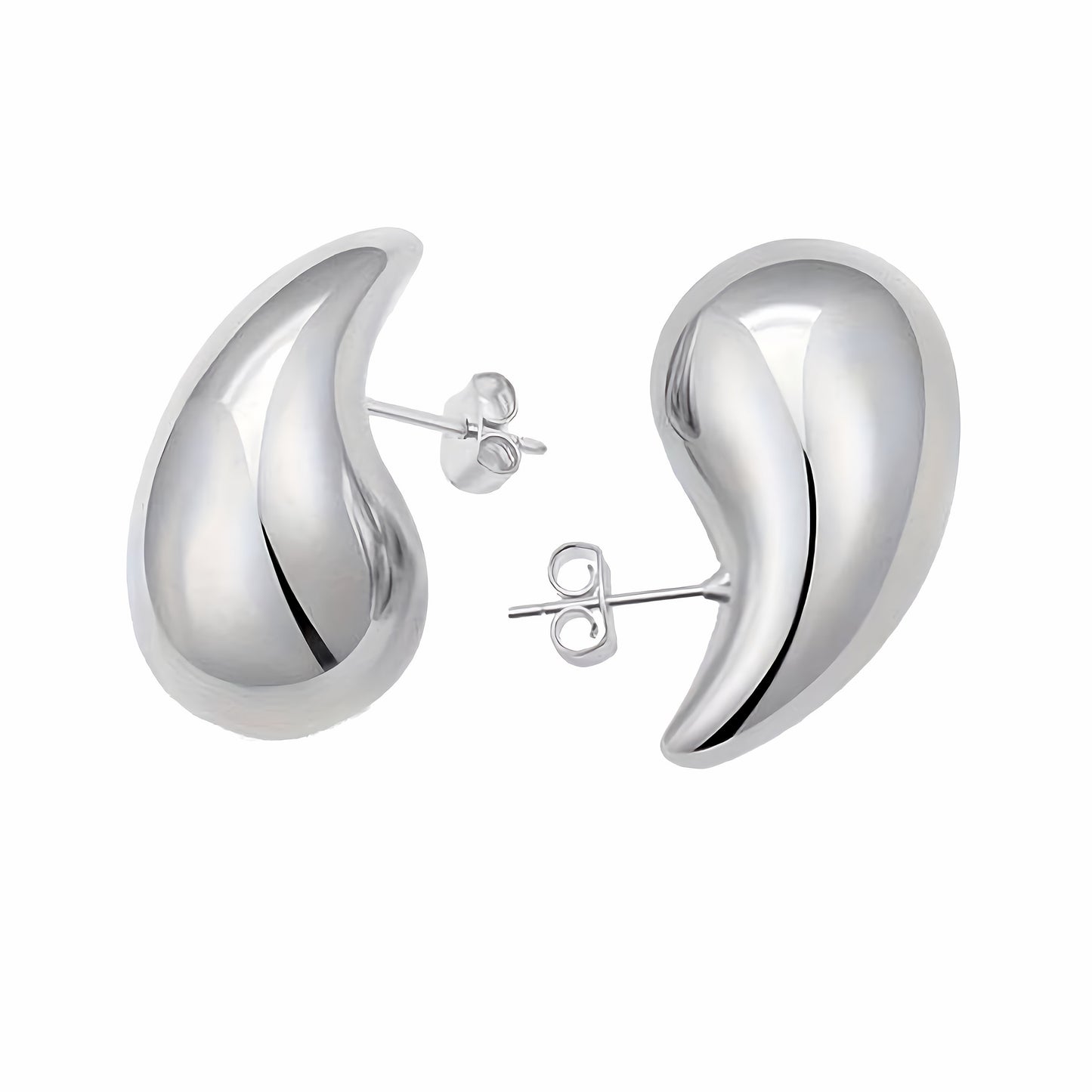 PENDIENTES PAULINA. Pendientes en forma de gota en color plata