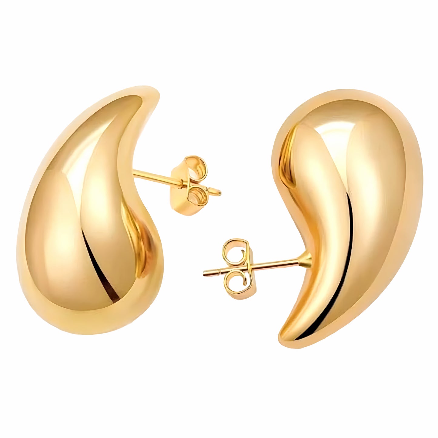 PENDIENTES TANIA. Pendientes en forma de gota bañados en oro de 18k.