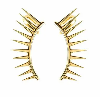 PENDIENTES GILDA. Pendientes trepadores en Plata de Ley 925 bañados en oro