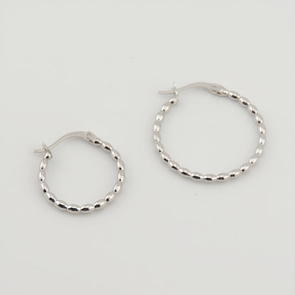 PENDIENTES PALOMA. Aros en Plata de Ley 925