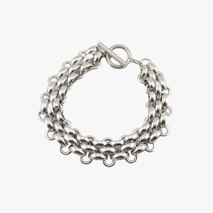 PULSERA ITZIAR. Pulsera ajustable de acero inoxidable recubierto de titanio