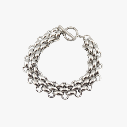 PULSERA ITZIAR. Pulsera ajustable de acero inoxidable recubierto de titanio