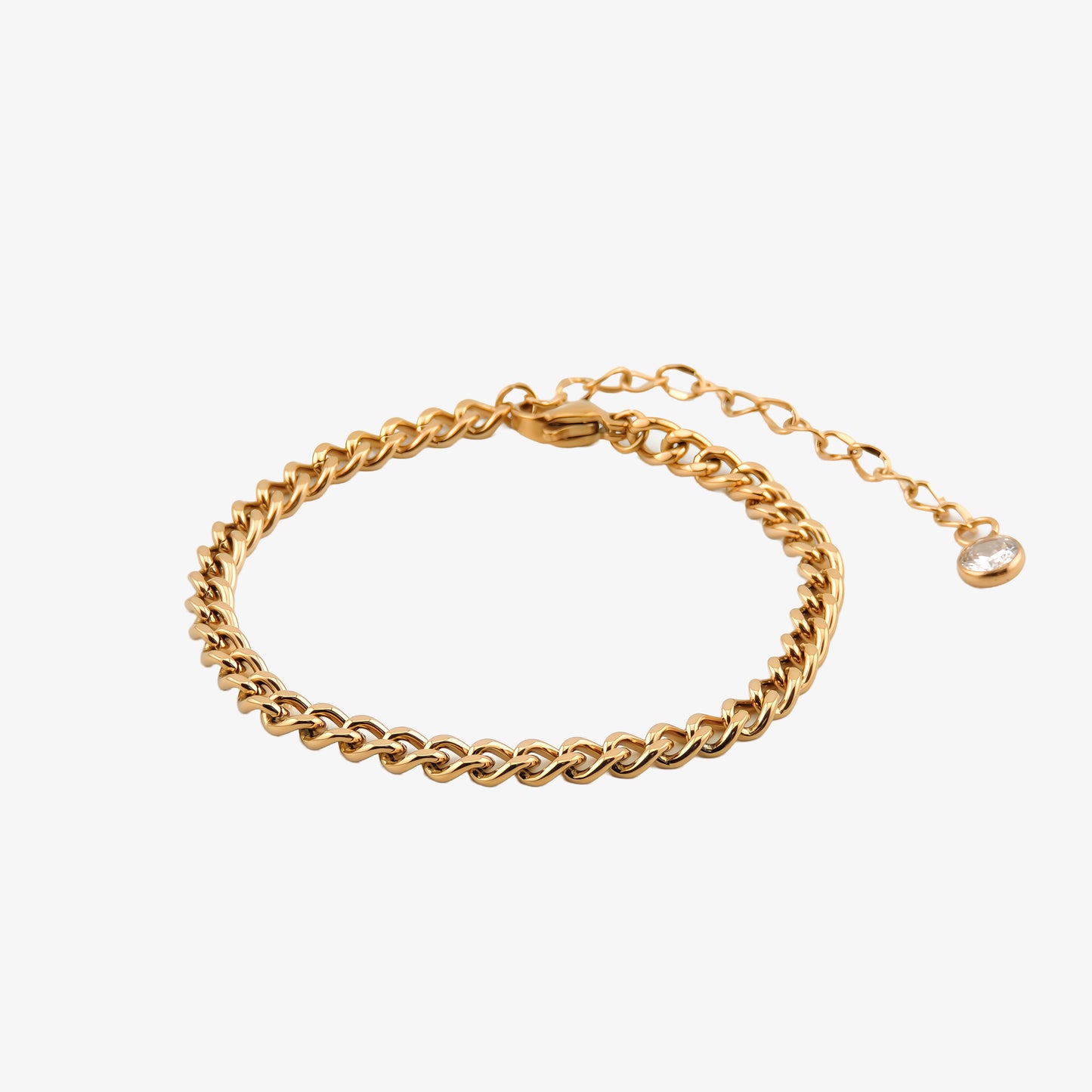 PULSERA MABEL. Pulsera de acero inoxidable bañado en oro