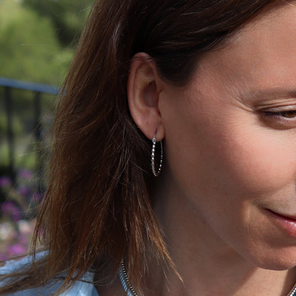 PENDIENTES PALOMA. Aros en Plata de Ley 925