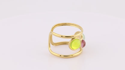 ANILLO SIGRID CON TRIO DE PIEDRAS